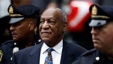 Bill Cosby arrives for his sentencing hearing in 2018. Pic: AP
